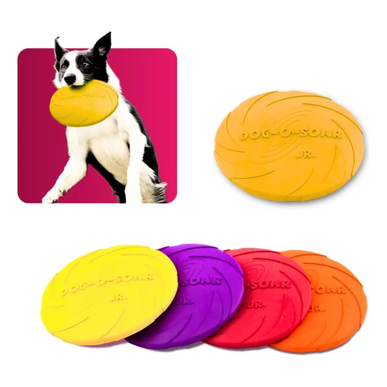 Frisbee Brinquedo Mini Disco De Borracha Cachorro Cães Pets