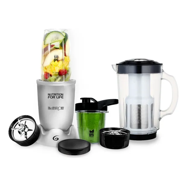 Procesador Alimentos 3 En 1 Nutrition For Life Bpa Free 500w Color Plateado