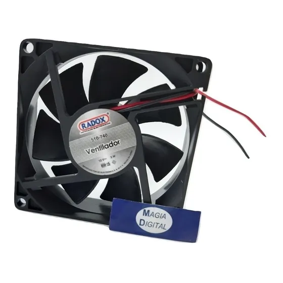 Ventilador 4 Pulgadas 12v Plastico 80mm 510-740 Led Negro