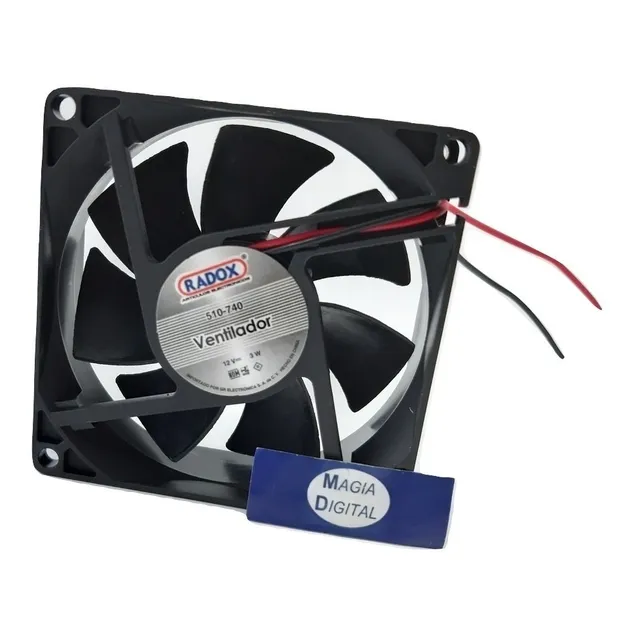 Ventilador 4 Pulgadas 12v Plastico 80mm 510-740 Led Negro