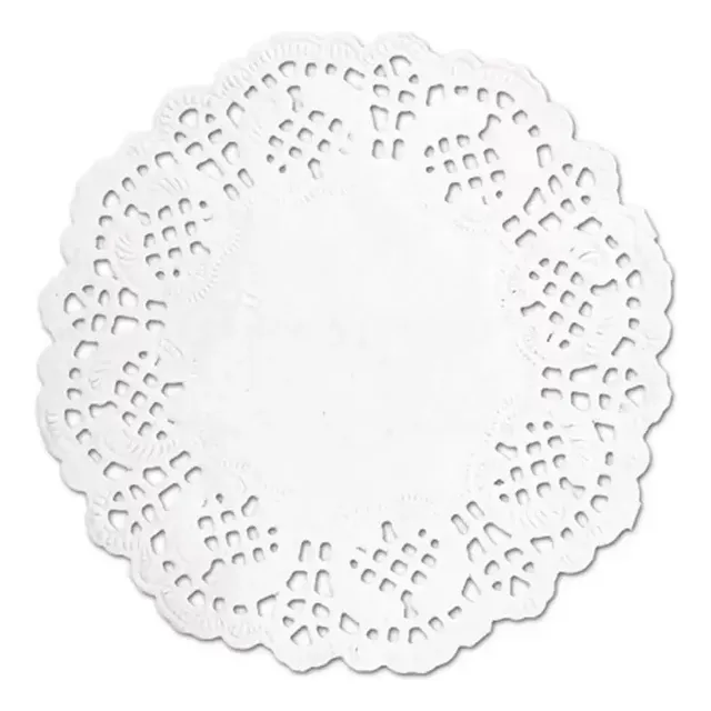 Papel Redondo Rendado 16 Cm Branco Doilie - 100 Unidades