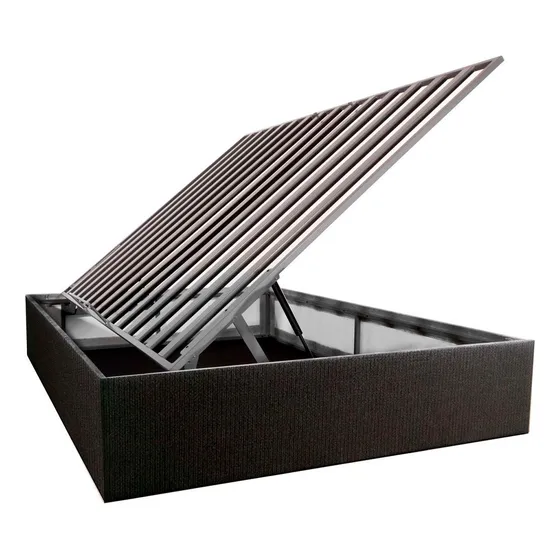 Base De Cama Closet Queen Size Dormimundo Color Gris