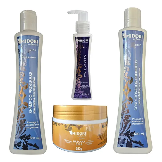 Kit Shampoo E Condicionador Progressiva E Protetor E Máscara