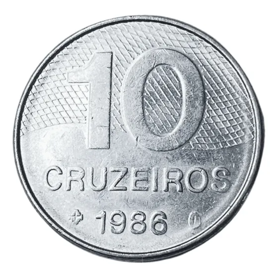 Moeda Antiga Do Brasil - 10 Cruzeiros De 1986