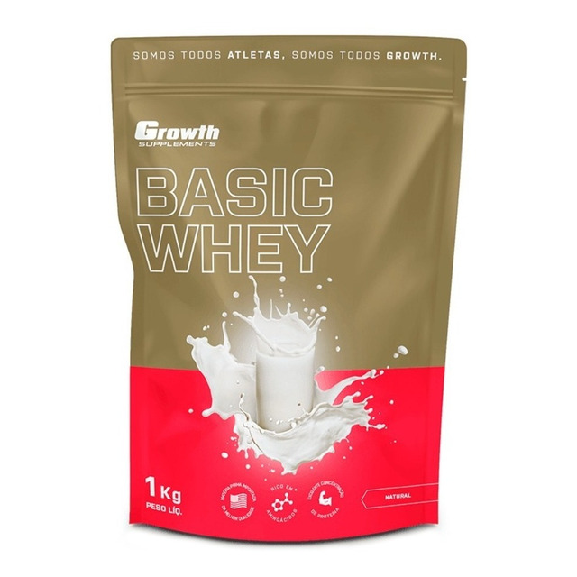 Basic Whey Suplemento Growth Supplements Sabor Natural De 1kg Pó Basic Whey Suplemento Growth Supplements Sabor Natural De 1kg Pó