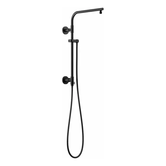 Columna Ducha Redonda 18  Accesorio Negro Mate