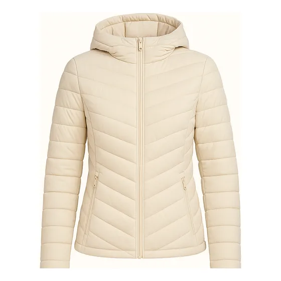 Jaqueta Bobojaco Puffer Remove Capuz Corta Vento Off White
