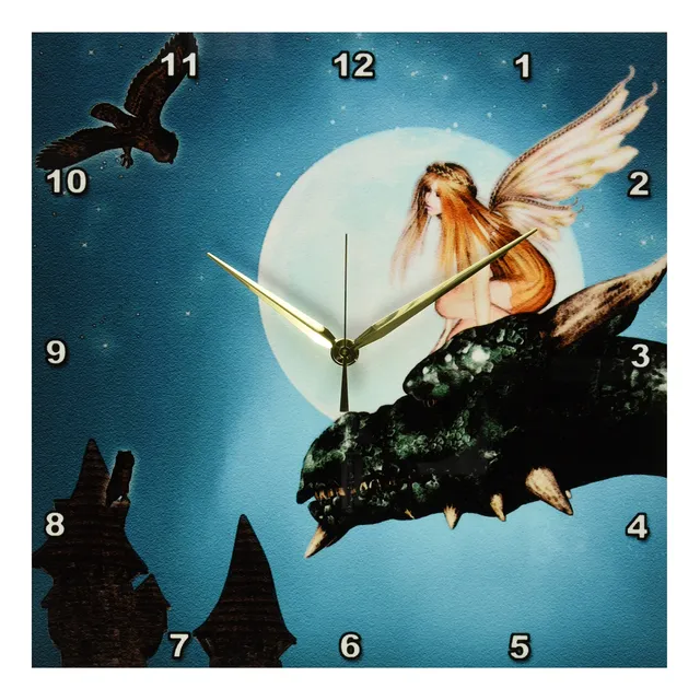 Pared Diseño Dragon Hada Luna Buho 13.0 X In