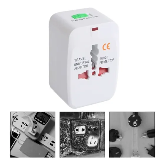 Pack 3 Adaptador Enchufe Universal Viajero