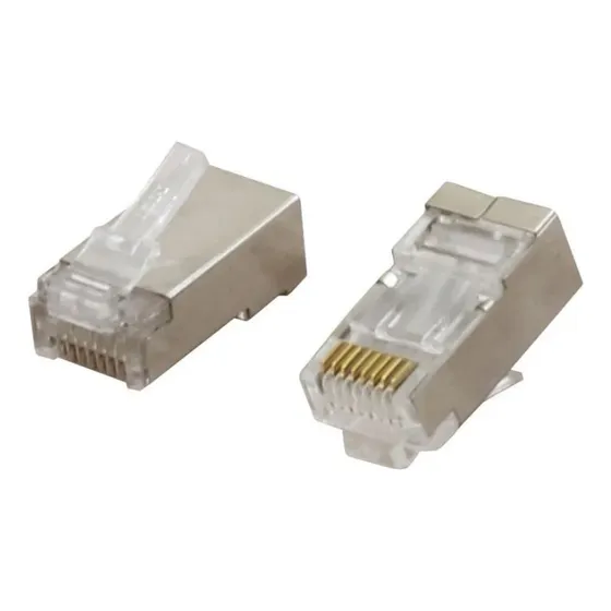 Conector Telefónico Plug 8p8c Rj45 Cat6 Blindado X10