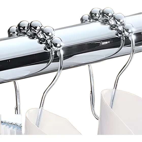Ganchos Para Cortina De Baño Pack X 12 Acero Inoxidable