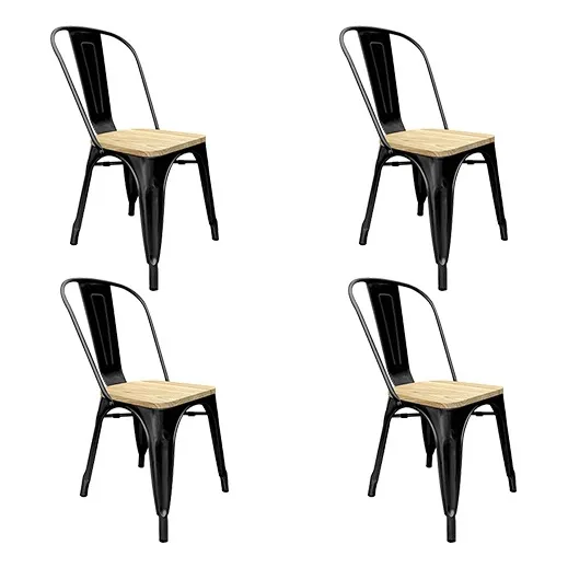 Pack 4 Sillas Tolix De Madera Comedor Venhouse