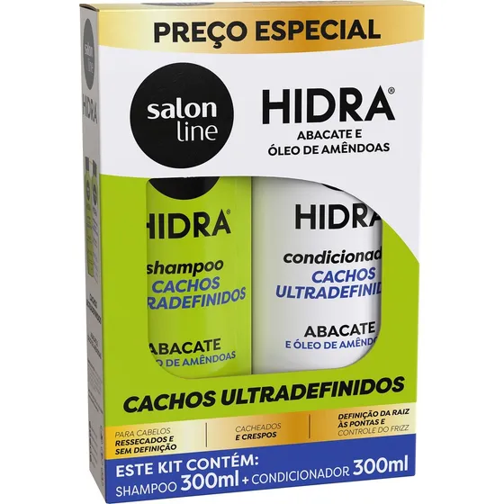 Kit Shampoo + Condicionador Hidra Salon Line Abacate 300ml