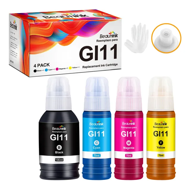 Kit 4 Tintas Para Canon Gi11 Gi-11 G1130 G2160 G3160 G2170