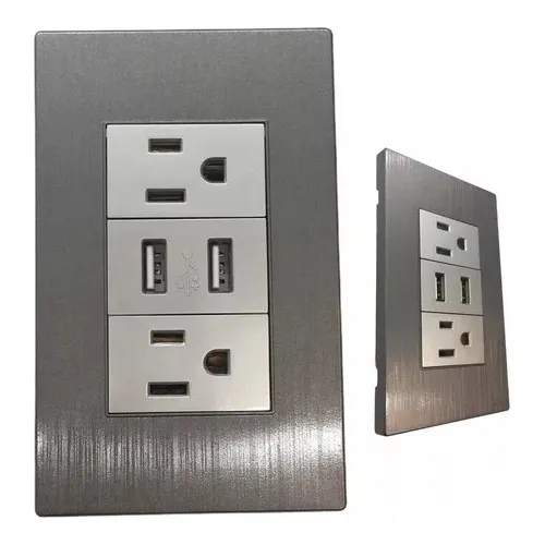 Toma Corriente Contacto Placa Usb Megaluz Hy-j310 (10pzs)