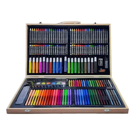 Set De Arte De Lapices, Marcadores Y Acuarelas 220 Pzs
