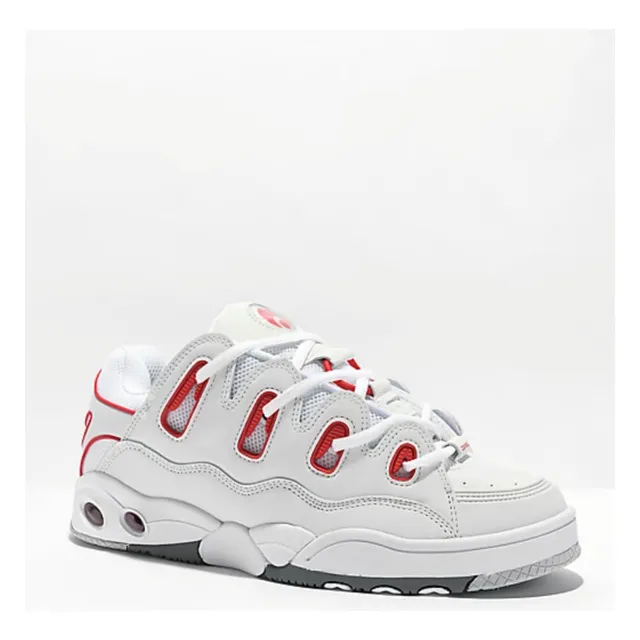 Zapatillas Osiris D3 Og White, Red & Grey Skate Shoes D3
