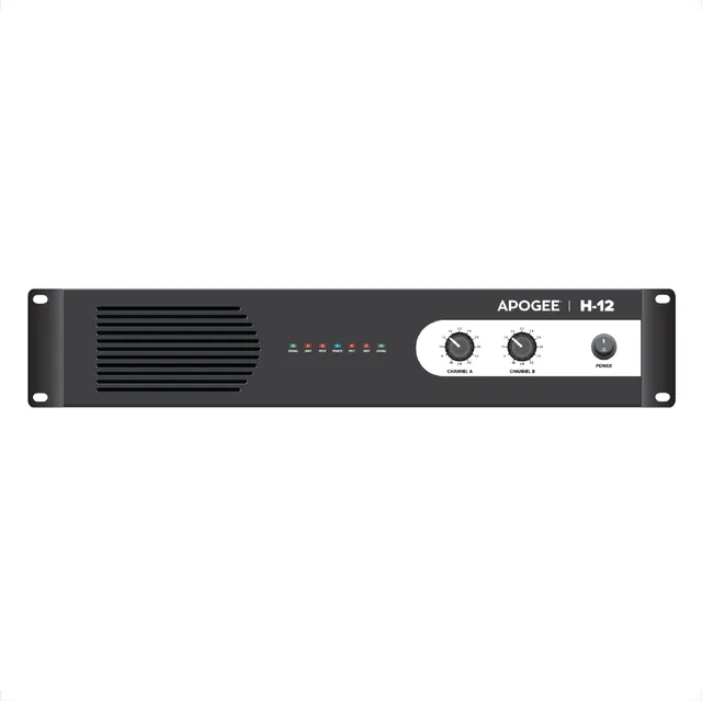 Potencia Apogee H-12 Amplificador De 900w Profesional Bafles Color Negro Potencia De Salida Rms 900 W