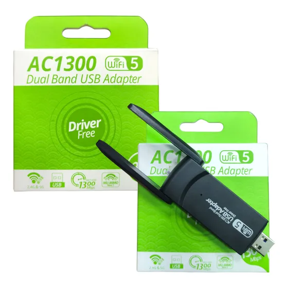 Antena Wifi 20 Dbi Dual Band 5g 1300mbps Pc Laptop Usb