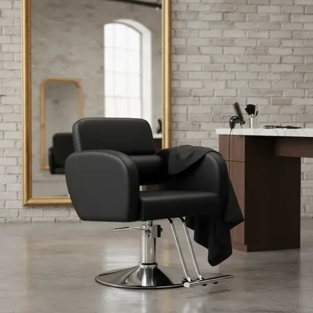 Silla Barbería Profesional Giratoria 360° Hidráulica Negro Fijo Cuadrada Silla Barbería Profesional Giratoria 360° Hidráulica Negro Fijo Cuadrada