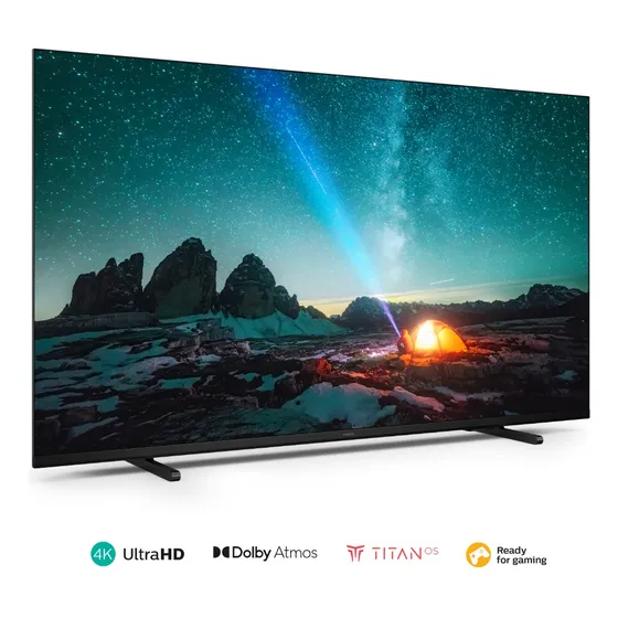 Smart TV 55" 4K LED 55PUD7309/77 Gris Oscuro Philips 220V