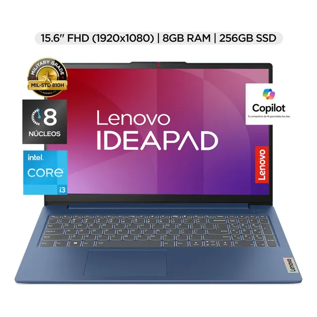 Notebook Lenovo Ideapad 3 Intel Ci3 8gb 256ssd Windows 11 Color Frost Blue
