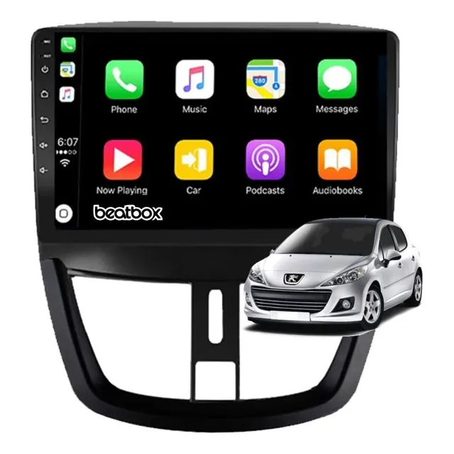 Radio Multimedia Android 9 Especifica Peugeot 207 C/cámara Color Negro