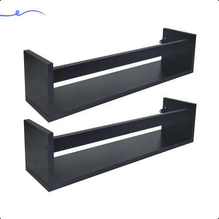 2 Prateleira 60cm Preto Tx Mdf Livro Revista Infantil Parede 2 Prateleira 60cm Preto Tx Mdf Livro Revista Infantil Parede