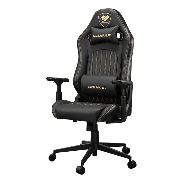 Silla Profesional Cougar Explore Royal Color Negro Material Del Tapizado Cuero/pvc
