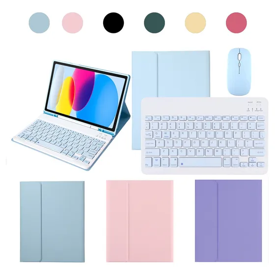 Capas Para Tab S6 Lite 10.4 Com Teclado Bluetooth + Mouse