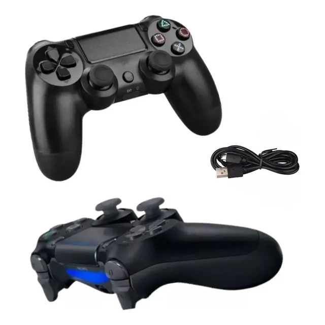 Controlador de joystick compatible con Play 4 para PS4, mango inalámbrico, color: negro