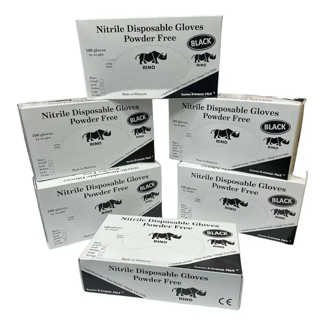 Guante Nitrilo Negro Calibre 8  Por 600 Unidades