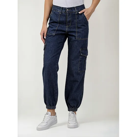 Pantalon Jogger Zaira Jeans De Mujer Con Bolsillos