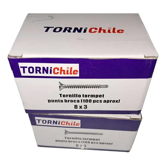 Tornillo Punta Broca    8x3 Caja 100 Pcs