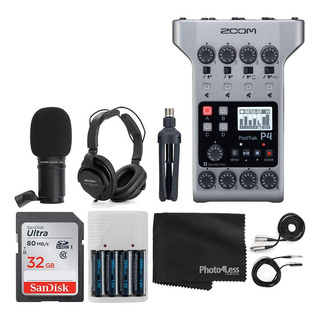 Grabador Portátil De Podcasts Multipista Zoom Podtrak P4... Grabador Portátil De Podcasts Multipista Zoom Podtrak P4...