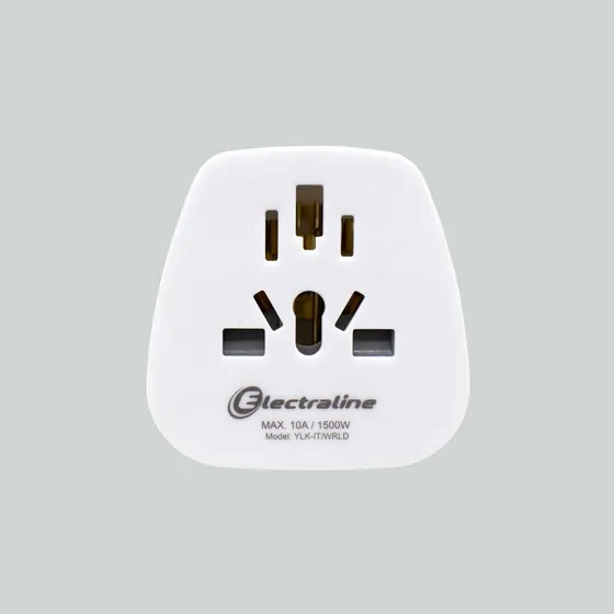 Adaptador Universal -modular 3 En Linea 3 Patas Multiformato