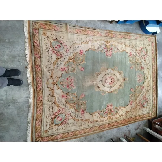 Alfombra Tipo Abuson Hecha A Mano De Lana Gigante 20390#
