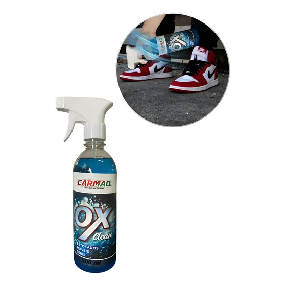 Spray Limpa Tênis Calçado Couro Tecido Tira Mofo Ox Clean