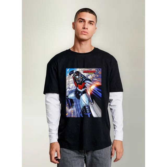 Polera Manga Larga Mazingerz Estanpada Algodon Cod02