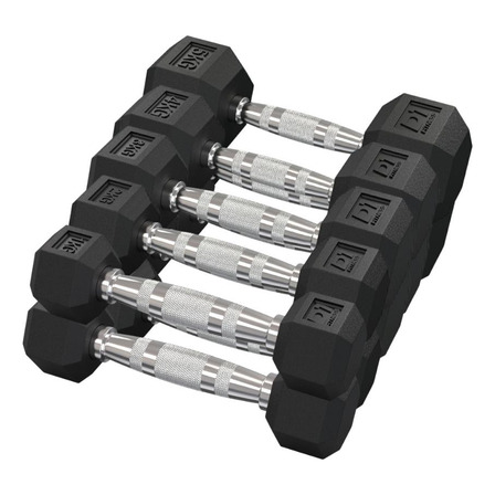 Kit Halteres Sextavado Pares 1kg A 5kg Kit Halteres Sextavado Pares 1kg A 5kg