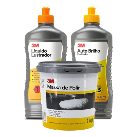Kit Polimento Cristalização Espelhamento Profissional 3m
