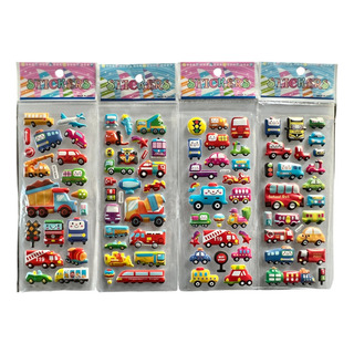 Stickers Con Relieve Medios De Transporte X 20 Planchas M11 Stickers Con Relieve Medios De Transporte X 20 Planchas M11