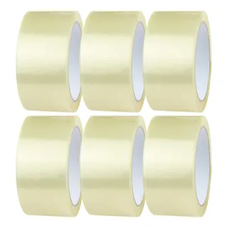 Cinta Adhesiva Transparente De Empaque, 48mm X 150m, Pack 6 Transparente Transparente