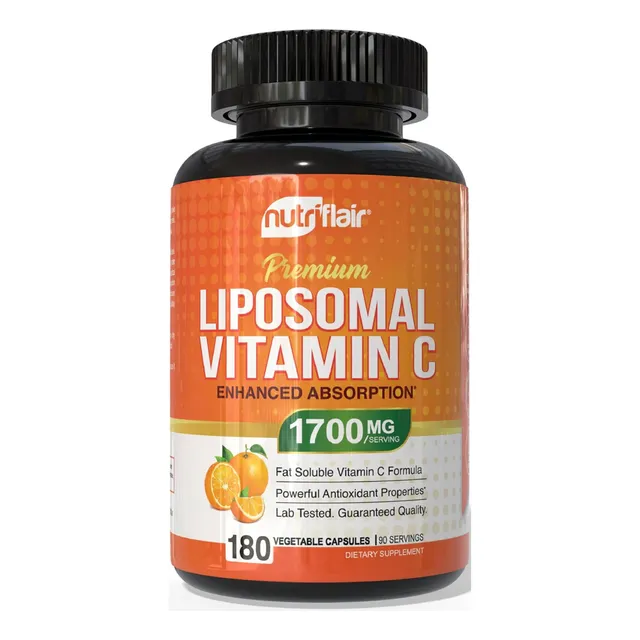Liposomal Vitamina C 1600 Mg Alta Absorción Soluble En Grasa