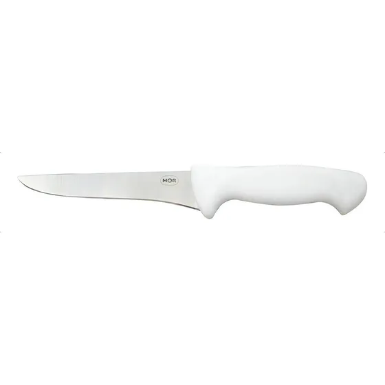 Cuchillo óseo de acero inoxidable 26 con mango blanco - Mor