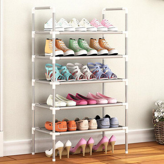 Estante Para Zapatos Multicapa De Plástico, Apilable Y Trans Estante Para Zapatos Multicapa De Plástico, Apilable Y Trans