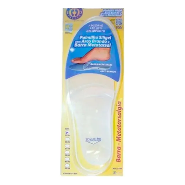 Palmilha Com Arco E Barra Metatarsal Ortho Pauher 5100 Cor 37/38