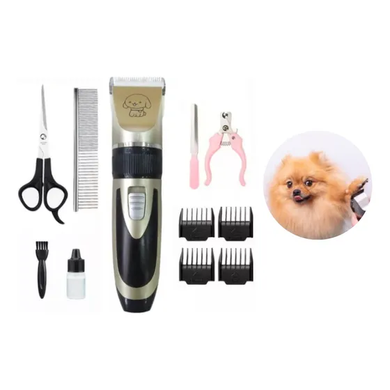 Maquina De Cortar Trimmer Pelo Perros Mascotas Peluqueria Color Dorado