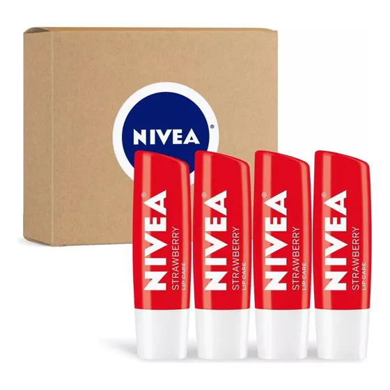 Nivea Labial Lip Care Strawberry Fresa --- Unidad
