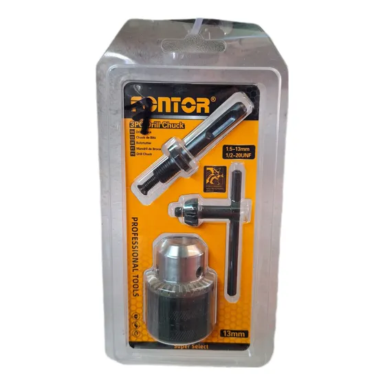 Set Kit De Mandril  Para Taladro De 1/2  3 Pzas Fontor